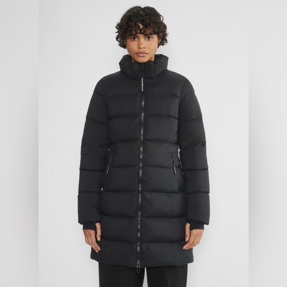 Aritzia The SuperSnug Puff Mid Puffer Jacket in Black Size Medium - Picture 2 of 15